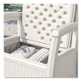 Suncast® Elements Club Chair with Storage, Supports Up to 300 lb, 17" Seat Height, 25.25" x 29.75" x 35.5", Ice Cube (SUABMCC1800CB) Each