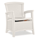 Suncast® Elements Club Chair with Storage, Supports Up to 300 lb, 17" Seat Height, 25.25" x 29.75" x 35.5", Ice Cube (SUABMCC1800CB) Each