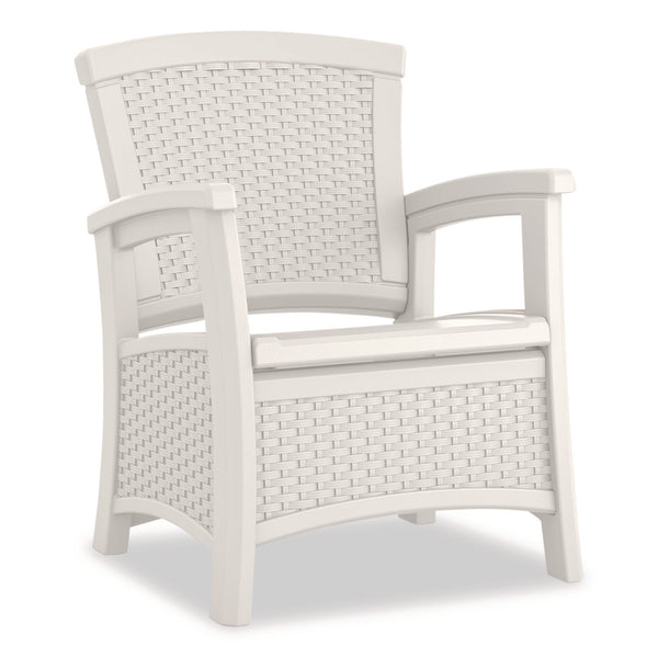 Suncast® Elements Club Chair with Storage, Supports Up to 300 lb, 17" Seat Height, 25.25" x 29.75" x 35.5", Ice Cube (SUABMCC1800CB) Each