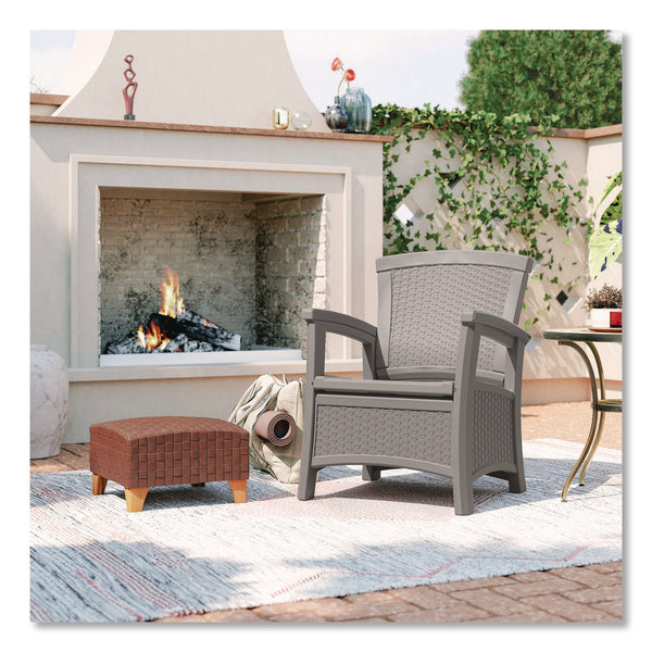 Suncast® Elements Club Chair with Storage, Supports Up to 300 lb, 17" Seat Height, 25.25" x 29.75" x 35.5", Dove Gray (SUABMCC1800DG) Each