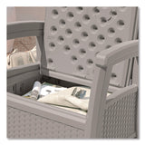 Suncast® Elements Club Chair with Storage, Supports Up to 300 lb, 17" Seat Height, 25.25" x 29.75" x 35.5", Dove Gray (SUABMCC1800DG) Each