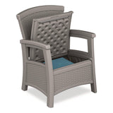 Suncast® Elements Club Chair with Storage, Supports Up to 300 lb, 17" Seat Height, 25.25" x 29.75" x 35.5", Dove Gray (SUABMCC1800DG) Each