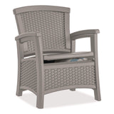 Suncast® Elements Club Chair with Storage, Supports Up to 300 lb, 17" Seat Height, 25.25" x 29.75" x 35.5", Dove Gray (SUABMCC1800DG) Each