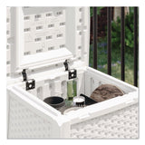 Suncast® Elements End Table with Storage, Square, 18.75w x 18.75d x 18h, Ice Cube Top, Ice Cube Base/Legs (SUABMDB1310CB) Each
