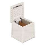 Suncast® Elements End Table with Storage, Square, 18.75w x 18.75d x 18h, Ice Cube Top, Ice Cube Base/Legs (SUABMDB1310CB) Each