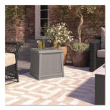 Suncast® Elements End Table with Storage, Square, 18.75w x 18.75d x 18h, Dove Gray Top, Dove Gray Base (SUABMDB1310DG) Each