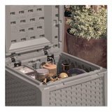 Suncast® Elements End Table with Storage, Square, 18.75w x 18.75d x 18h, Dove Gray Top, Dove Gray Base (SUABMDB1310DG) Each