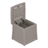 Suncast® Elements End Table with Storage, Square, 18.75w x 18.75d x 18h, Dove Gray Top, Dove Gray Base (SUABMDB1310DG) Each