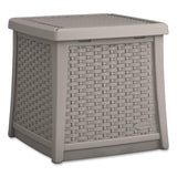 Suncast® Elements End Table with Storage, Square, 18.75w x 18.75d x 18h, Dove Gray Top, Dove Gray Base (SUABMDB1310DG) Each