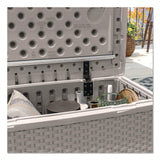Suncast® Elements Coffee Table with Storage, Rectangular, 34w x 20d x 18h, Dove Gray Top, Dove Gray Base/Legs (SUABMDB3010DG) Each