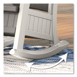 Suncast® Rocking Chair with Storage, Supports Up to 375 lb, 17.25" Seat Height, 29.75" x 35" x 40.5", Dove Gray/Ice Cube (SUABMRC1020) Each