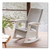 Suncast® Rocking Chair with Storage, Supports Up to 375 lb, 17.25" Seat Height, 29.75" x 35" x 40.5", Dove Gray/Ice Cube (SUABMRC1020) Each