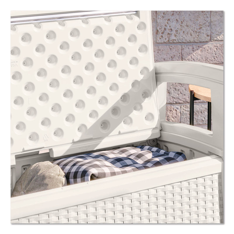 Suncast® Elements Loveseat with Storage, 47" x 29.75" x 35.5", Ice Cube (SUABMWB5000CB) Each