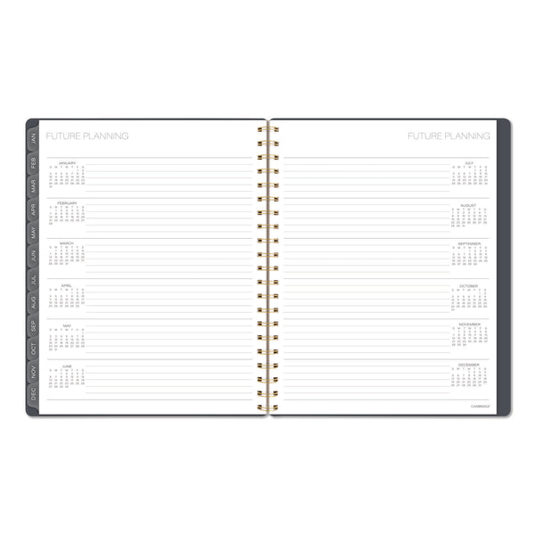 Cambridge® Hera Weekly Monthly Planner, Wavy Lines, 11 x 8.5, Black/Gold Cover, 12-Month (Jan to Dec): 2026 (AAG1765905) Each