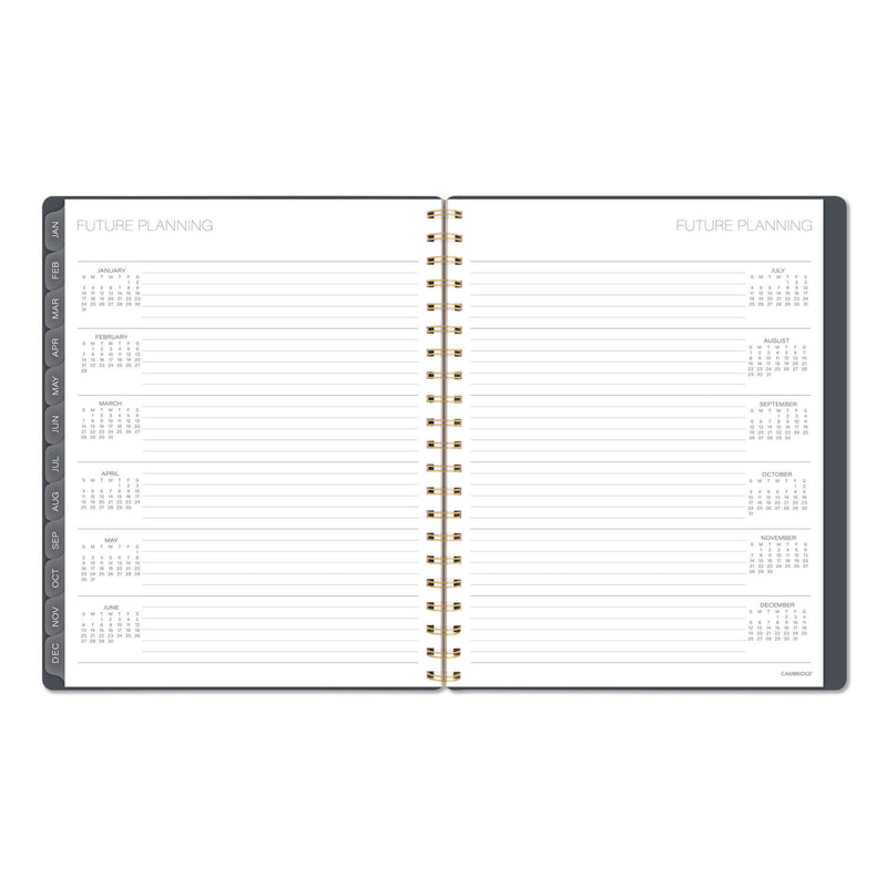 Cambridge® Hera Weekly Monthly Planner, Wavy Lines, 11 x 8.5, Black/Gold Cover, 12-Month (Jan to Dec): 2026 (AAG1765905) Each