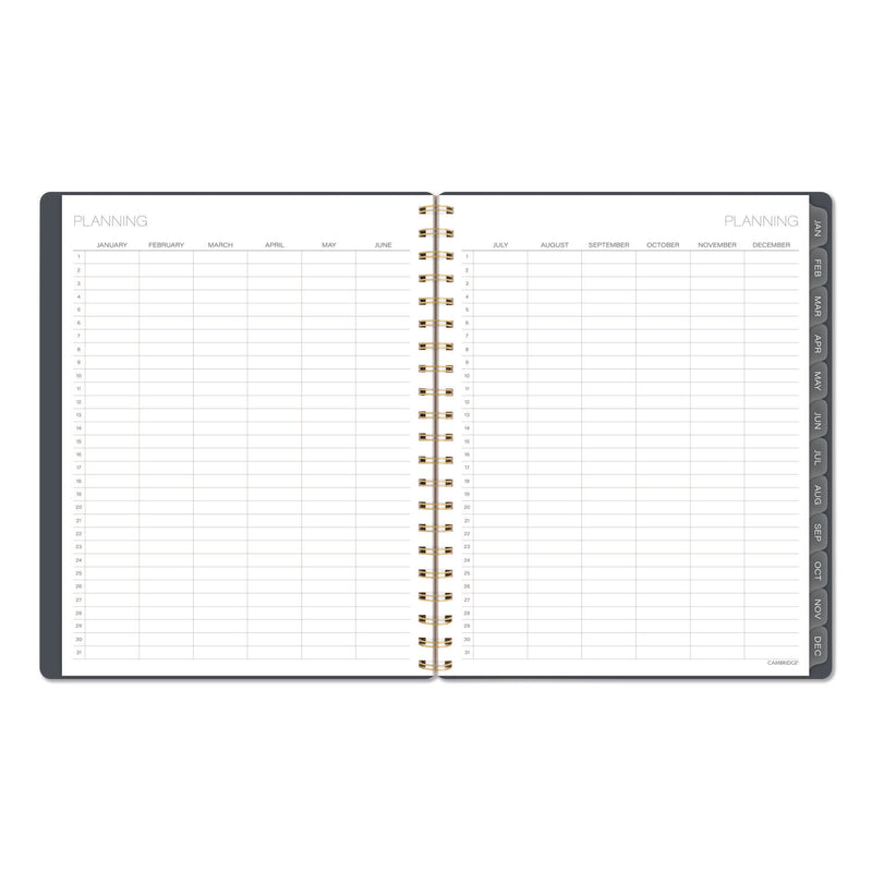 Cambridge® Hera Weekly Monthly Planner, Wavy Lines, 11 x 8.5, Black/Gold Cover, 12-Month (Jan to Dec): 2026 (AAG1765905) Each