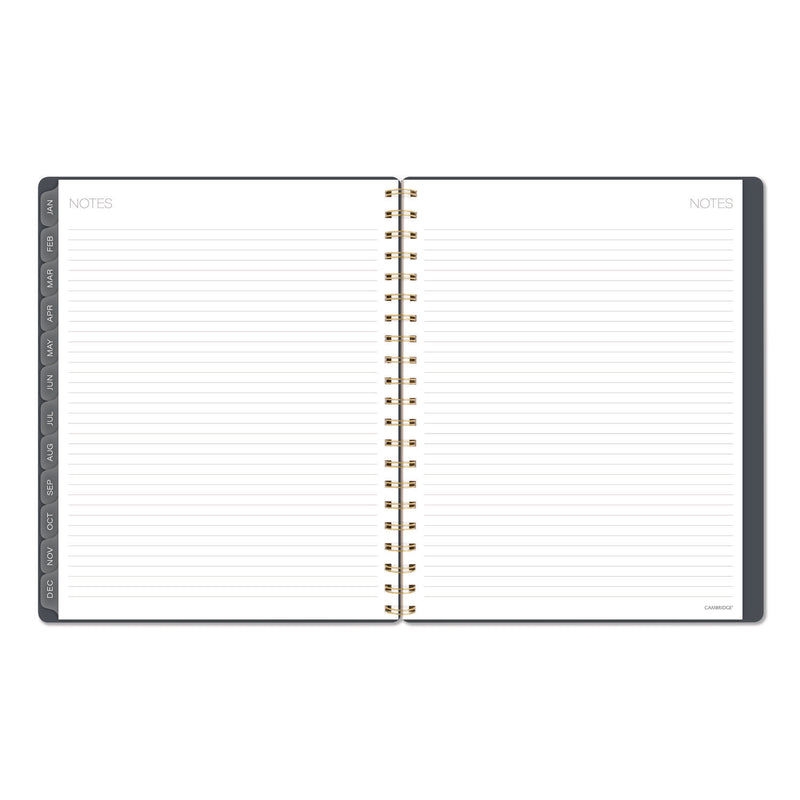 Cambridge® Hera Weekly Monthly Planner, Wavy Lines, 11 x 8.5, Black/Gold Cover, 12-Month (Jan to Dec): 2026 (AAG1765905) Each