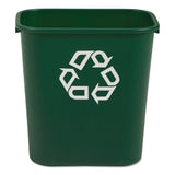 Rubbermaid® Commercial Deskside Plastic Container for Paper Recycling, 7 gal, Plastic, Green (RCP295606GREEA) Each