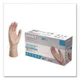 AMMEX® Professional Vinyl Exam Gloves, Powder-Free, Large, Clear, 100/Box (AXCVPF66100) Box of 100