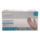AMMEX® Professional Vinyl Exam Gloves, Powder-Free, Large, Clear, 100/Box (AXCVPF66100) Box of 100
