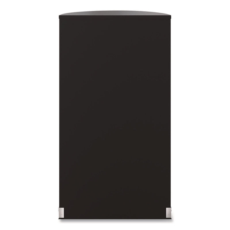 Suncast Commercial® Half Round Metal Trash Can, 9 gal, Steel, Black (SUAMTCRES901BK) Each