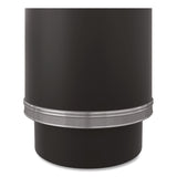 Suncast Commercial® Half Round Metal Trash Can with Ashtray, 9 gal, Steel, Black (SUAMTCRES901BKS) Each