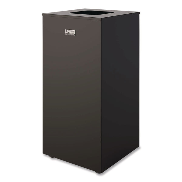Suncast Commercial® Square Metal Decorative Can, Steel, 24 gal, Black (SUAMTCSQ240) Each