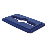 Suncast Commercial® 23 Gallon Resin Slim Trash Can Paper Recycling Lid, 11.87 x 20.25 x 1.35, Blue (SUATCNLID03BLD) Each