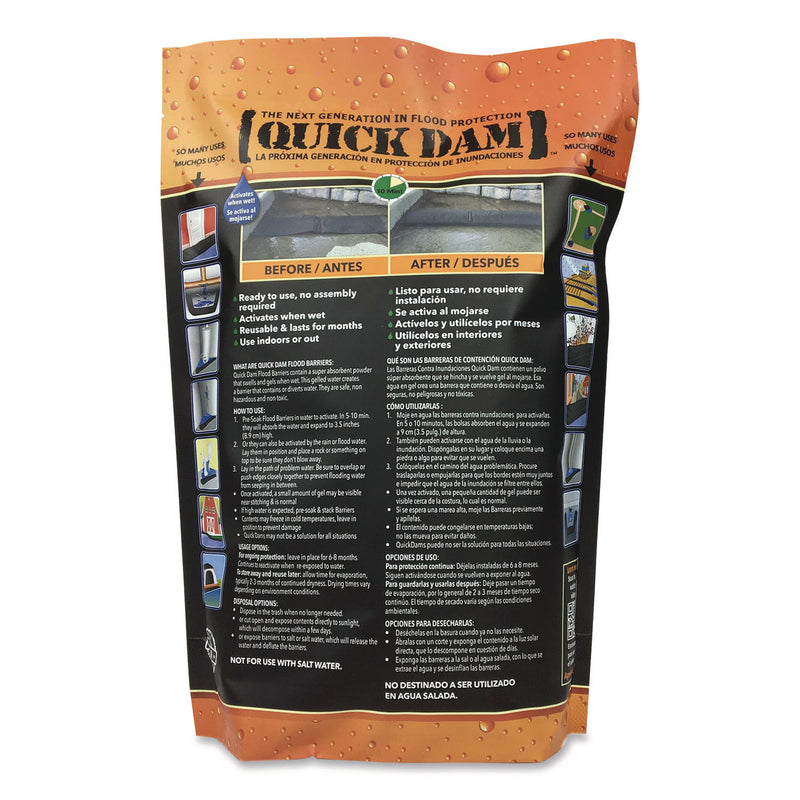 Quick Dam Flood Barriers, 6" x 5 ft x 3.5, 1 Barrier (QKDQD651) Each