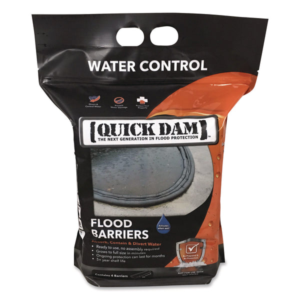 Quick Dam Flood Barriers, 6" x 5 ft x 3.5", 4/Pack (QKDQD654) Pack of 4