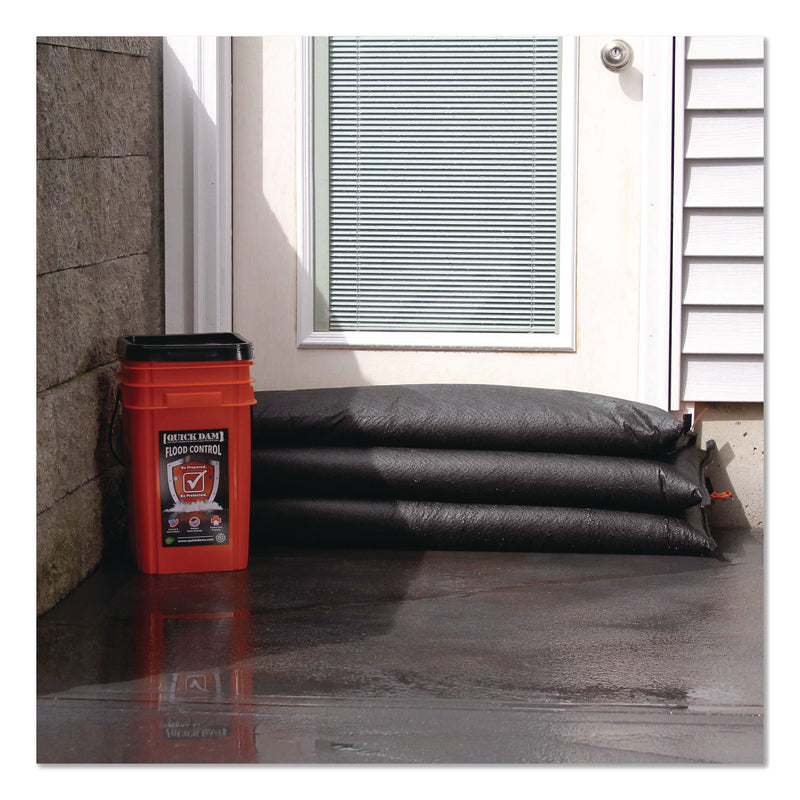 Quick Dam Outdoor Grab and Go Bucket Kit, (1) Bucket, (5) Jumbo Flood Bags (QKDQDGG12485) Each