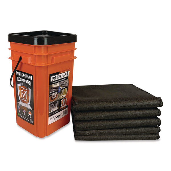 Quick Dam Outdoor Grab and Go Bucket Kit, (1) Bucket, (5) Jumbo Flood Bags (QKDQDGG12485) Each