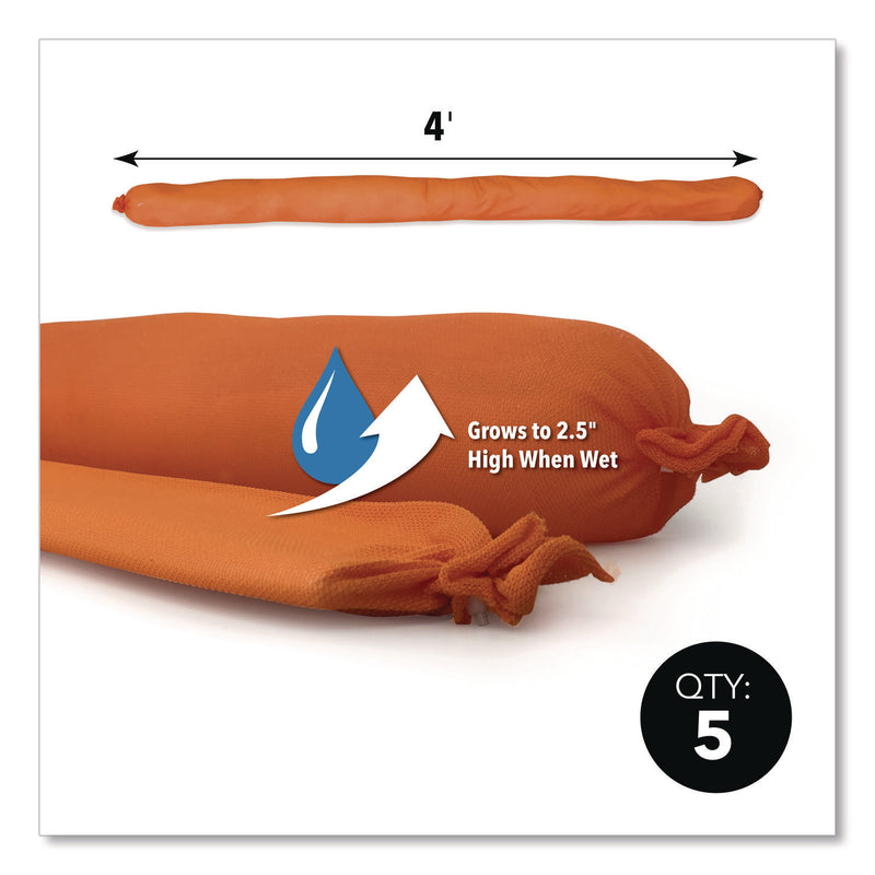 Quick Dam Water Dams, 2.5" x 4 ft x 2.5", 5/Pack (QKDWUB245) Pack of 5