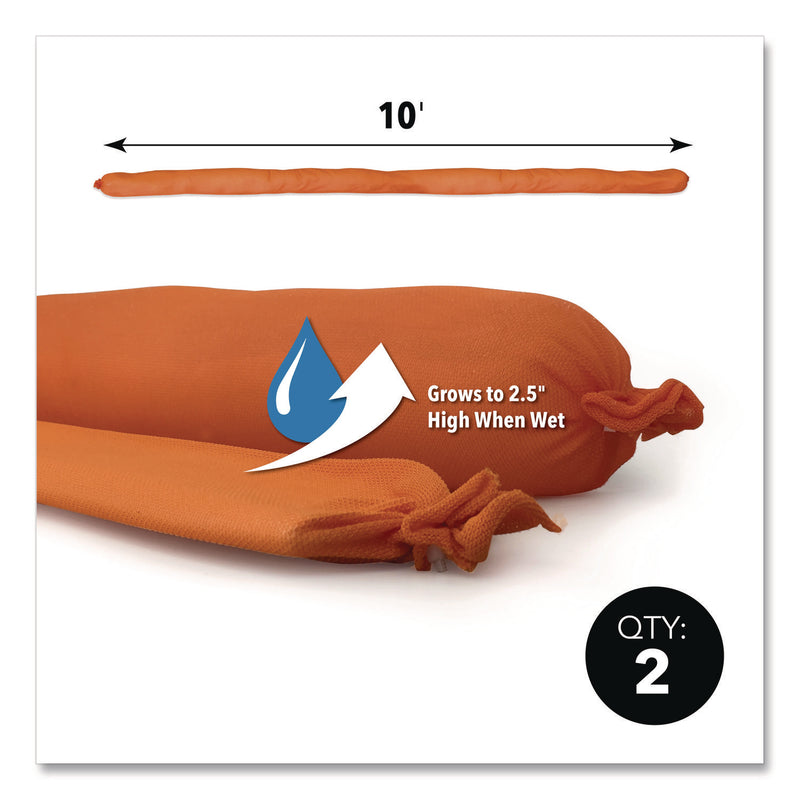 Quick Dam Water Dams, 2.5" x 10 ft x 2.5", 2/Pack (QKDWUB2102) Pack of 2