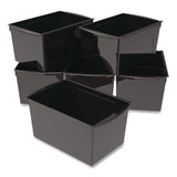 Storex Wide Book Bin, 3.82 gal, 9.2" x 14.5" x 7", Black, 6/Pack (STX71130U06C) Each