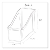 Storex Small Book Bin, 1.5 gal, 4.5" x 11.75" x 8.5", Black, 6/Pack (STX70123E06C) Each