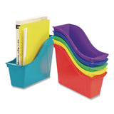 Storex Small Book Bin, 4-1/2"Wx11-3/4"Lx8-1/2"H, 6/ST, Assorted (STX70113U06C) Case of 6