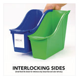 Storex Large Book Bin, 2 gal, 5.3" x 14.3" x 7", Black, 6/Pack (STX70109E06C) Each