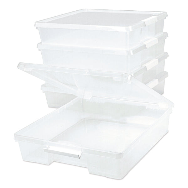 Storex Project Box, 12" x 12", Clear, 5/Pack (STX63209U05C) Each