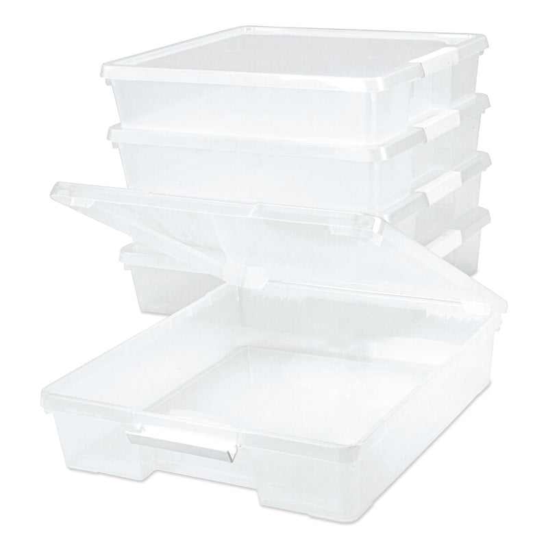 Storex Project Box, 12" x 12", Clear, 5/Pack (STX63209U05C) Each