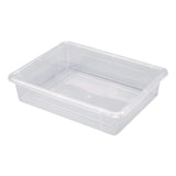 Storex Storage Tray, Flat, 1.69 gal, 10.65" x 13.17" x 2.96", Translucent, 5/Pack (STX62565U05C) Each
