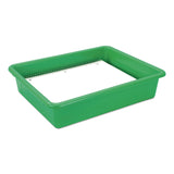 Storex Storage Tray with Lid, Flat, 1 gal, 10.65" x 10.65" x 2.96", Assorted Bright, 5/Pack (STX62534U05C) Each