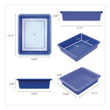Storex Storage Tray with Lid, Flat, 1 gal, 10.65" x 10.65" x 2.96", Assorted Bright, 5/Pack (STX62534U05C) Each