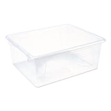 Storex Storage Tray, Deep, 2 gal, 10.65" x 10.65" x 5.2", Clear, 5/Pack (STX62532U05C) Each