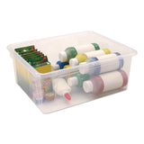 Storex Storage Tray, Deep, 2 gal, 10.65" x 10.65" x 5.2", Clear, 5/Pack (STX62532U05C) Each