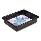 Storex Storage Tray, Flat, 102.4 oz, 10.65" x 10.65" x 2.96", Black, 5/Pack (STX62516U05C) Each