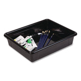 Storex Storage Tray, Flat, 102.4 oz, 10.65" x 10.65" x 2.96", Black, 5/Pack (STX62516U05C) Each
