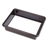 Storex Storage Tray, Flat, 102.4 oz, 10.65" x 10.65" x 2.96", Black, 5/Pack (STX62516U05C) Each