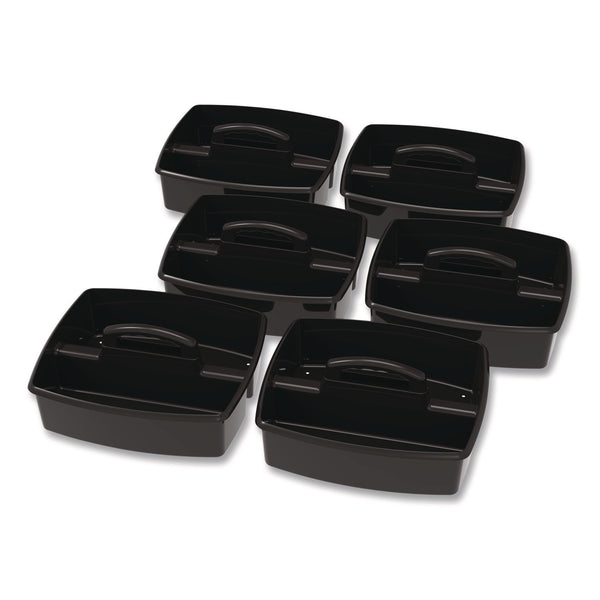 Storex Large Caddy, 13 x 11 x 6.38, Black, 6/Pack (STX00973E06C) Each