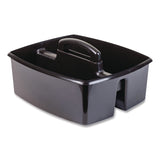 Storex Large Caddy, 13 x 11 x 6.38, Black, 6/Pack (STX00973E06C) Each